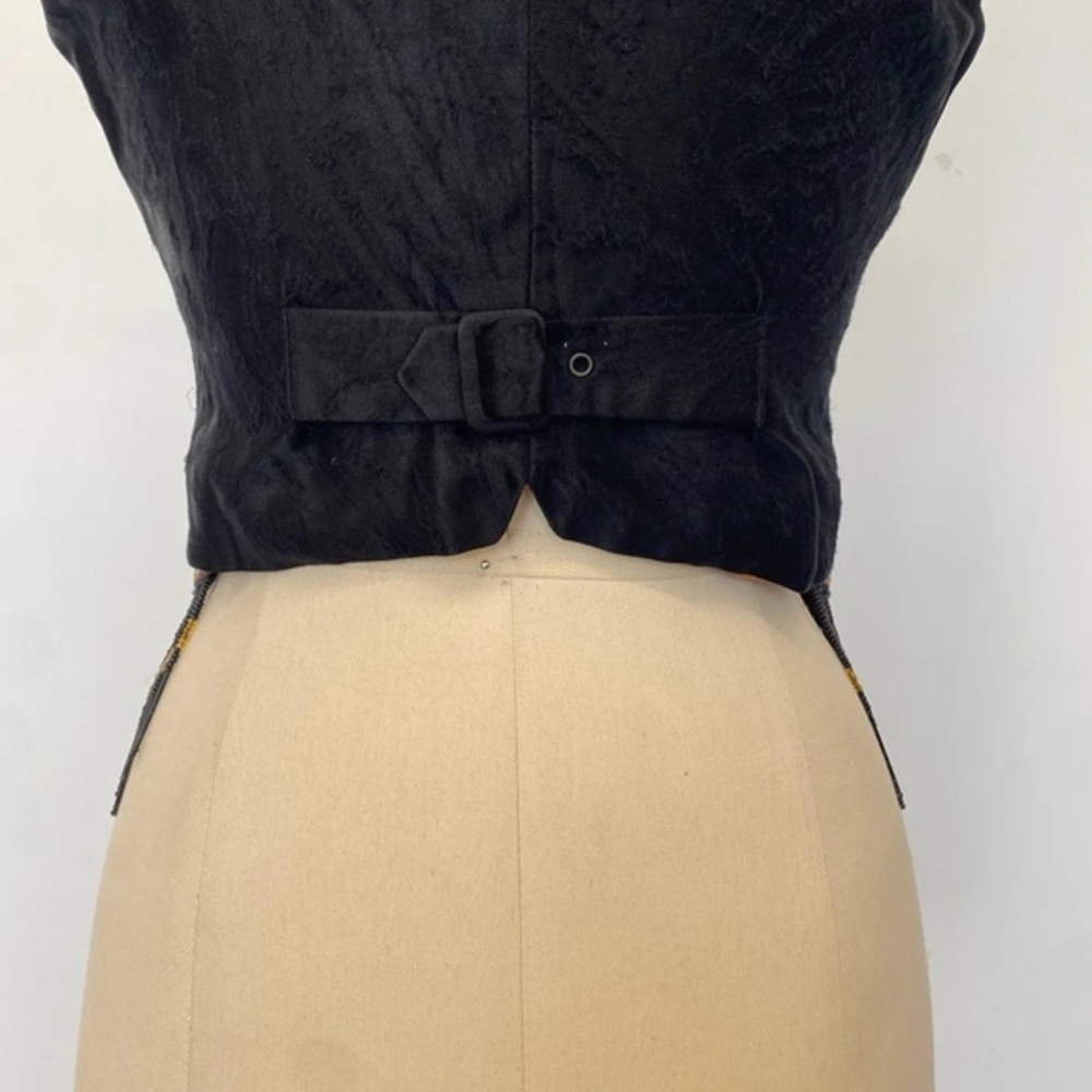 Jean Paul Gaultier Brocade Vest Vintage 80s Size 42 Rare Fringed Beaded S/S 1989 - Picture 6 of 9